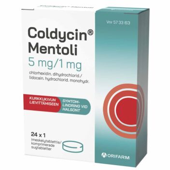 COLDYCIN MENTOLI 5/1 MG IMESKELYTABLETTI 24 x 1 fol