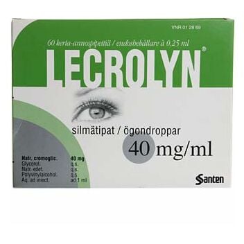 LECROLYN 40 MG/ML SILMÄTIPAT KERTA-ANNOSPAKKAUKSESSA 60 x 0,2 ml