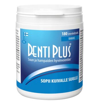 DENTIPLUS RAIKAS IMESKELYTABLETTI 180 KPL