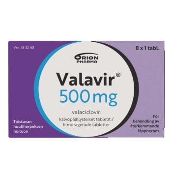 VALAVIR 500 MG KALVOPÄÄLLYSTEINEN TABLETTI 8 fol