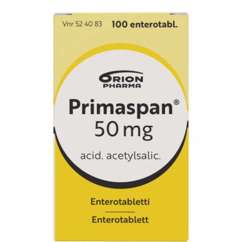 PRIMASPAN 50 MG OHUTSUOLESSA HAJOAVA TABLETTI 100 kpl