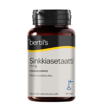 Bertil’s sinkkiasetaatti 10 mg imeskelytabletti | Sinkki