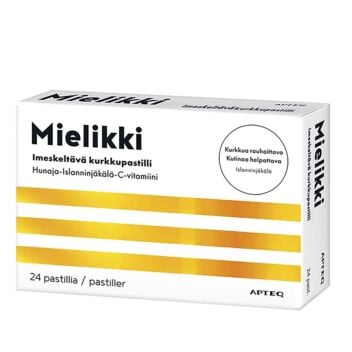 APTEQ MIELIKKI IMESKELTÄVÄ KURKKUPASTILLI 24 kpl