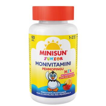 MINISUN MONIVITAMIINI PEHMOPINGU MARJA-HEDELMÄ MIX PEHMOPALA 60 KPL