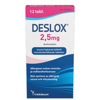 DESLOX 2,5 MG SUUSSA HAJOAVA TABLETTI 12 fol