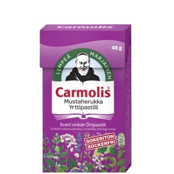 CARMOLIS MUSTAHERUKKA YRTTIPASTILLI 45 g