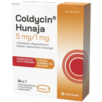 COLDYCIN HUNAJA 5/1 MG IMESKELYTABLETTI 24 x 1 fol